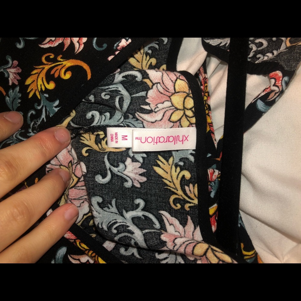 Black floral dress
